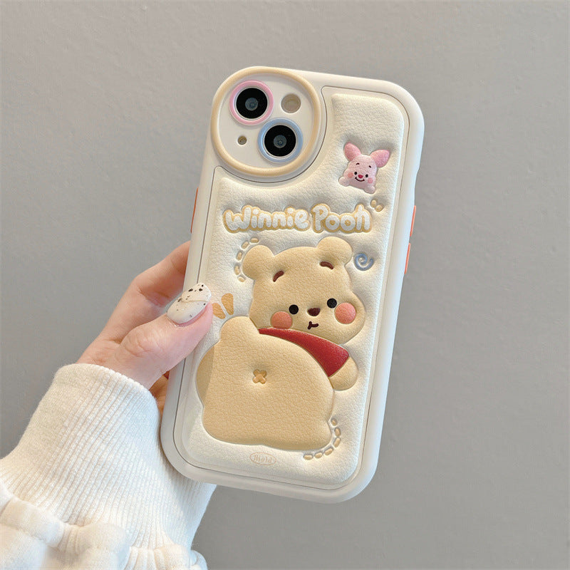 Accessories (Shipping fee not included) Cute Winnie the Pacha Apple 14 Mobile phone case iPhone13promax Cortex 12 Soft case 11 Printing 13