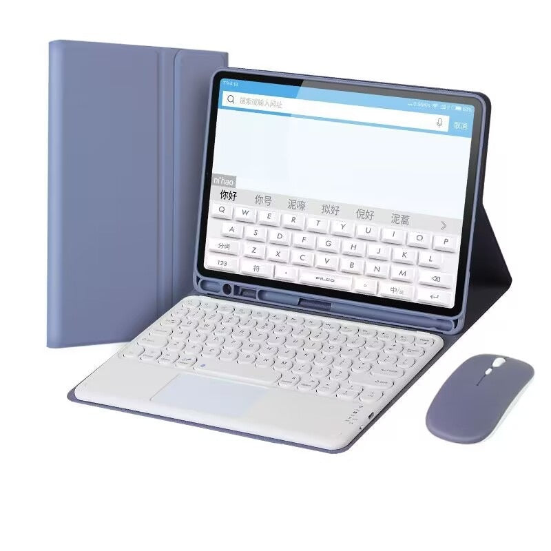 Suitable for Pro11 Bluetooth keyboard iPad10 pen slot 10.2 leather case Air5 magnetic silicone protective case 9.7 mouse protective Accessories