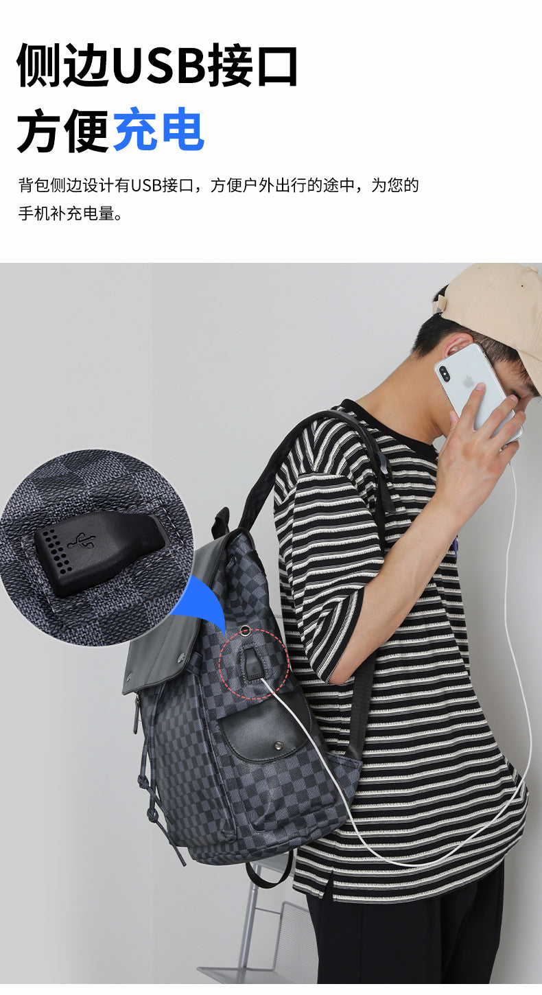 laptop bag Backpack men's backpack retro travel bag Luxury fashion  all-in-one large capacity original computer bag 电脑包