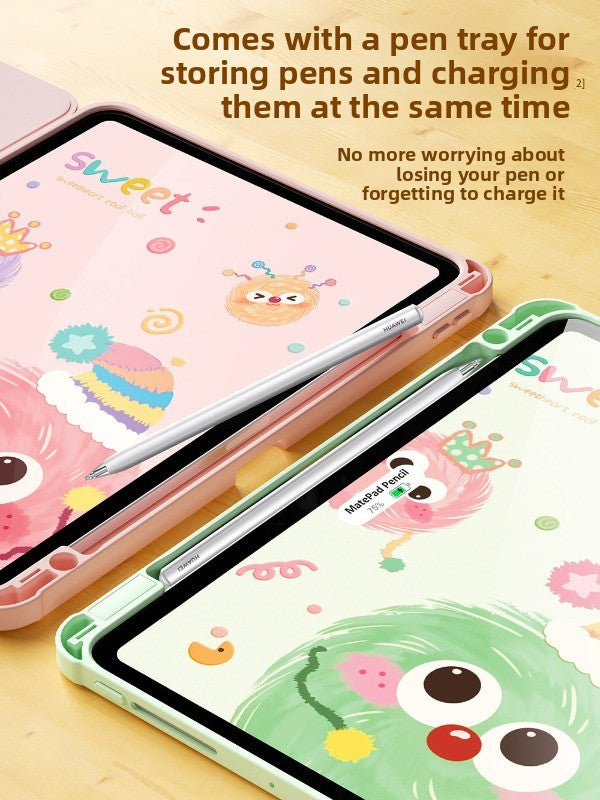 QBOSS For Huawei matepad115s protective case 2024 new air flat case 10.4 inch matepadSE with pen slot 2023 For Honor 11.5s anti-drop x8pro briquettes Tablet Accessories