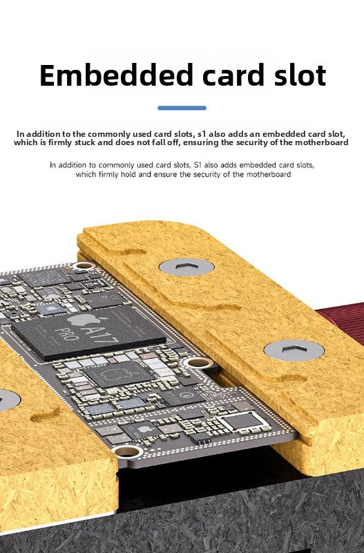 S3 new type, multi-functional maintenance fixture, glue removal, three card slot design, suitable for various types of main board chips repair tool