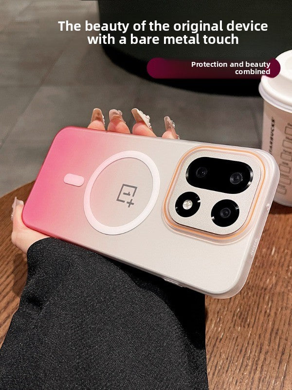 For OnePlus 15 mobile phone case 1 + ace6 new gradual change matte onePlus ultra-thin 1 + 13t protective case 1 + 15 anti-drop all-inclusive 15 magnetic suction fast charging advanced women's hard case Phone accessories