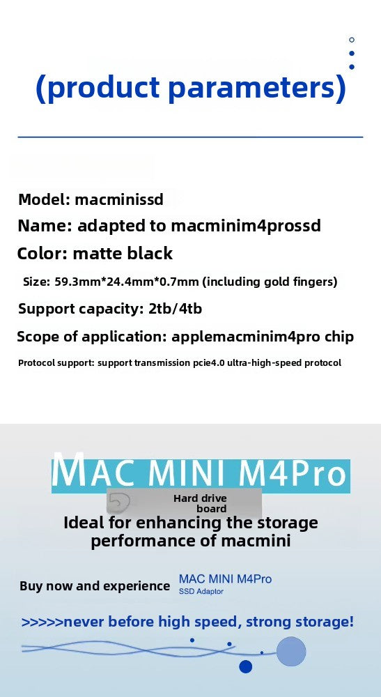 Solid State Drive Kit 1T/2T/4T/8T For MAC MINI M4  Mac Studio M1Max/Ultra M2Max/Ultra M3Max/Ultra M4Max/Ultra M4Pro SSD Capacity Upgrade SSD New Particles Increase Speed Upgrade Memory DIY Reair