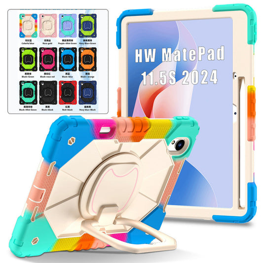 Suitable for Huawei tablet PC protective case Matepad 11.5S inch 2024 anti-drop 360 bracelet rotating bracket protective Accessories