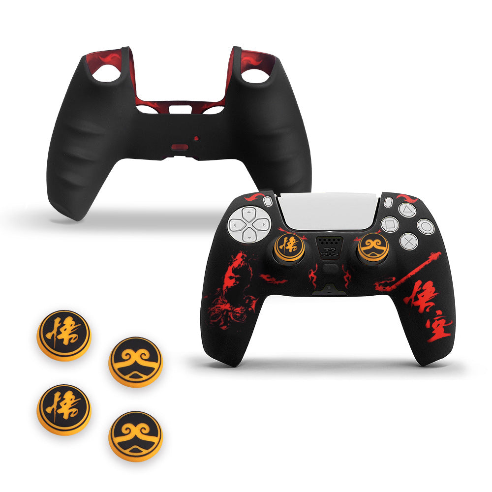 PS5 gamepad silicone cover rocker cap skin-friendly handle protective cover soft non-slip dust-proof handle protective case