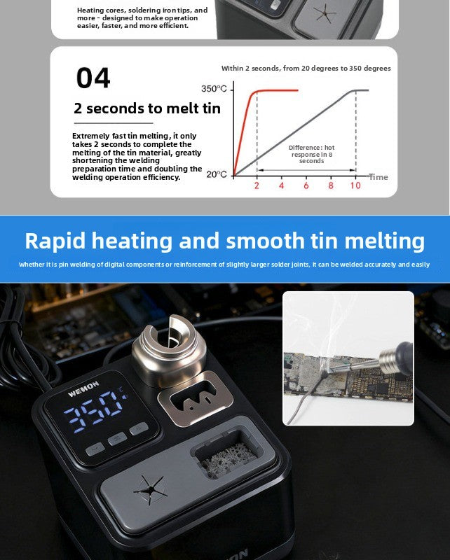 C210 welding table, mobile phone repair tools heat up 2 seconds automatic sleep electric soldering iron handle  high-power welding Soldering Iron Tip Reviving Paste repair tools