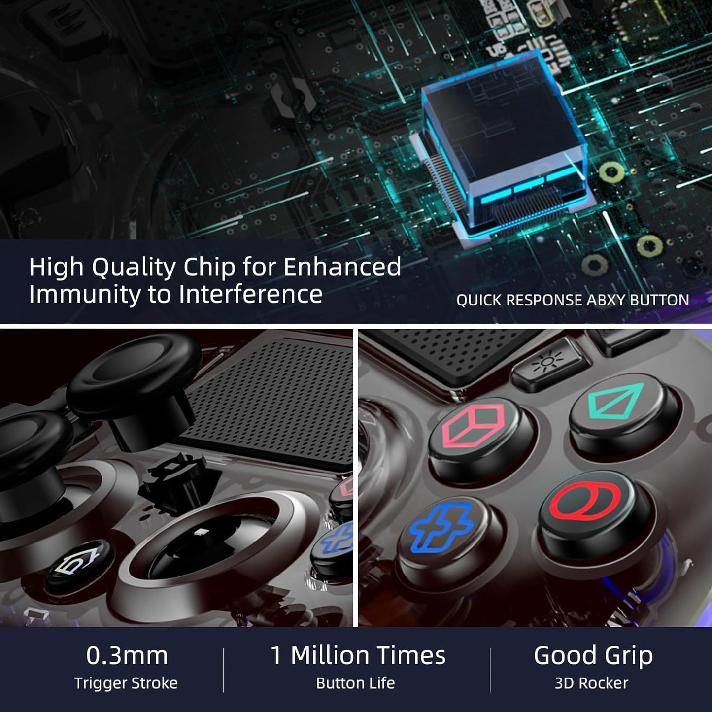 PS4 Bluetooth wireless handle p4 neutral private mode glare Hall trigger gamepad export to domestic special offer