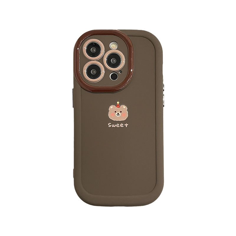 Accessories Autumn and winter Internet celebrity cartoon bear doll for Apple 15promax mobile phone case iphone14pro simple 13