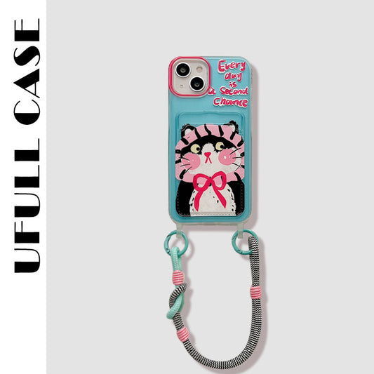 Accessories for blue oil painting headgear cat card bag iphone15promax apple 14 mobile phone case 11 new 15p