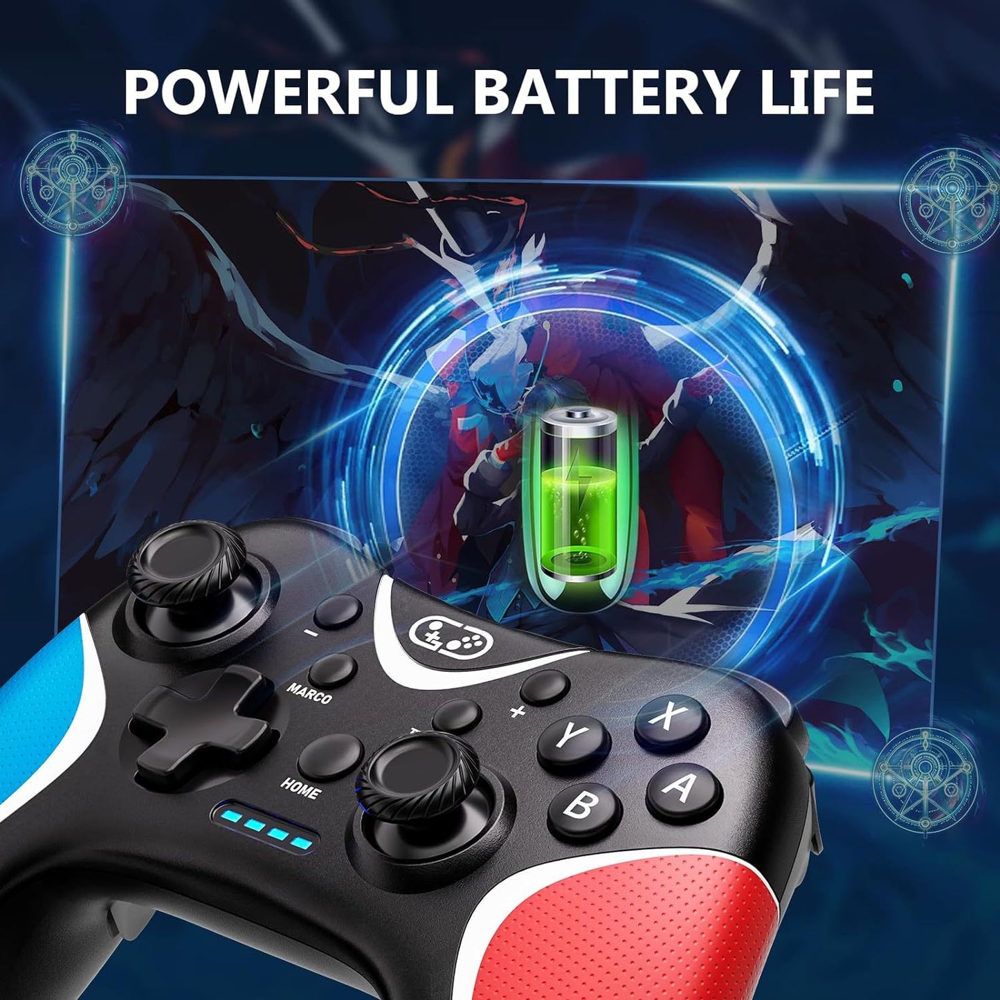 SWITCH gamepad NS wireless controller custom back button programming continuous Bluetooth wireless controller