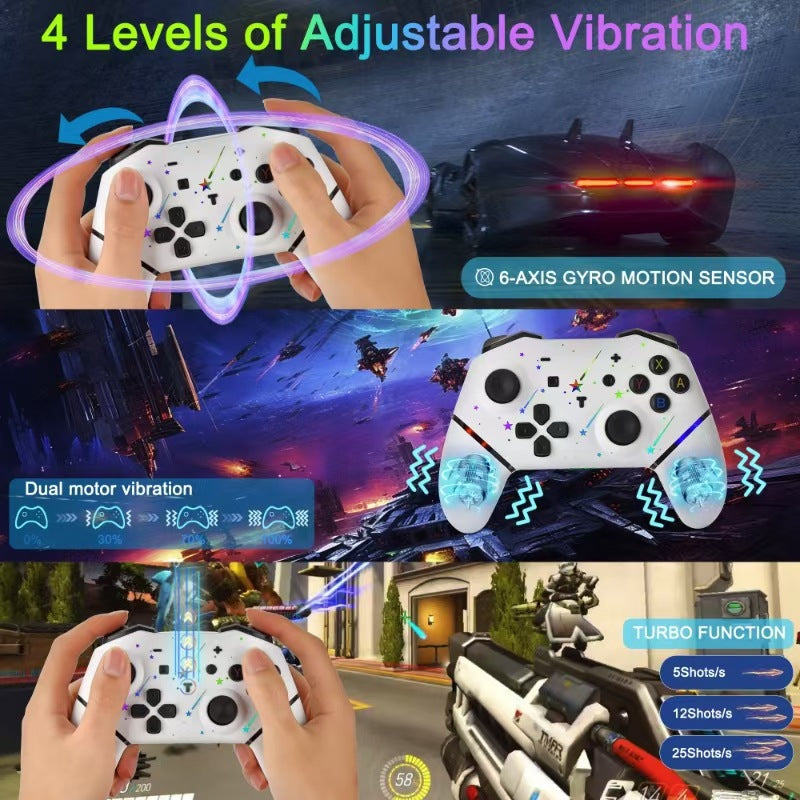 Switch glare RGB light effect gamepad supports iOS Android PCswitch computer controller