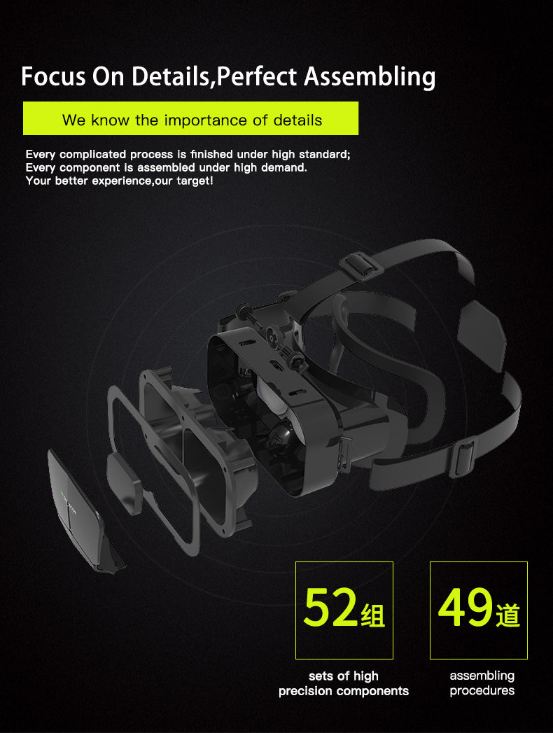 VR Thousand Magic VR Glasses G10 Virtual Reality Panoramic Large Screen Mobile Phone 3D Glasses
