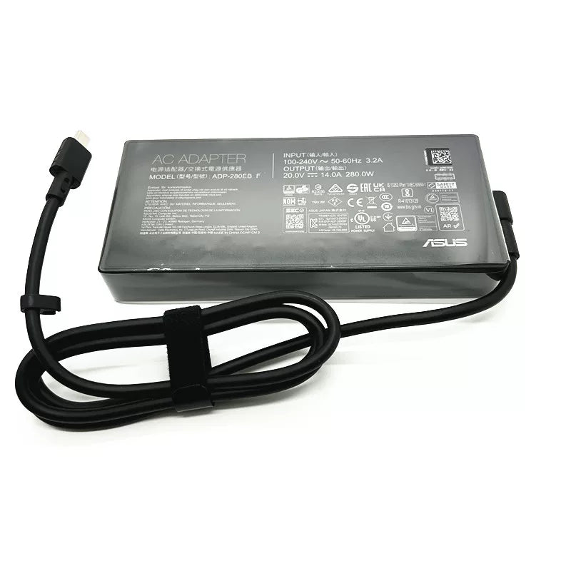 Original Asus Rog 280W Adapter ADP-280EB B for ASUS ROG Strix G15  G16 G17 G18 SCAR ROG Zephyrus M16 ROG Flow series 20V 14A power charger ASUS laptop repair parts