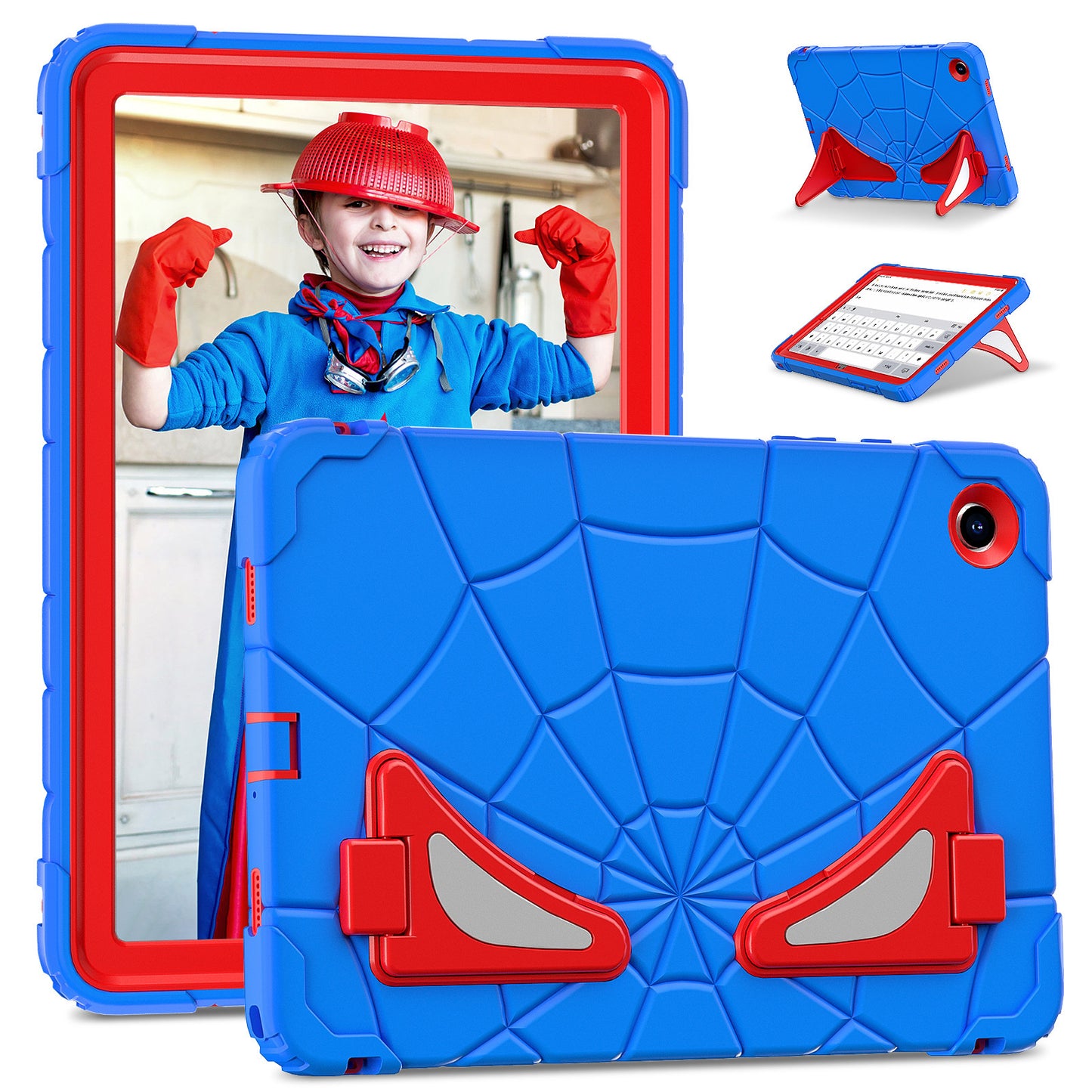 Applicable Samsung TAB A9 PLUS protective case Spider-Man A9 silicone A8 X200 bracket Children's anti-drop case protective Accessories