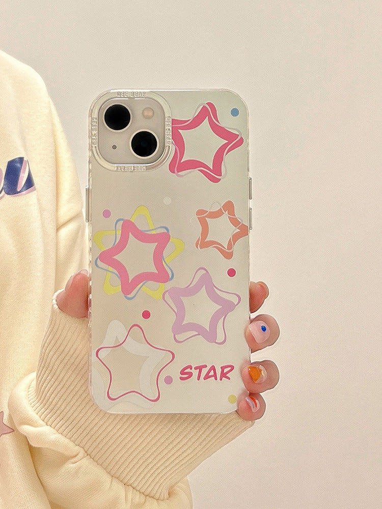 Accessories for Apple 14 color stars mobile phone case iphone13pro creative niche 14promax women's new 12