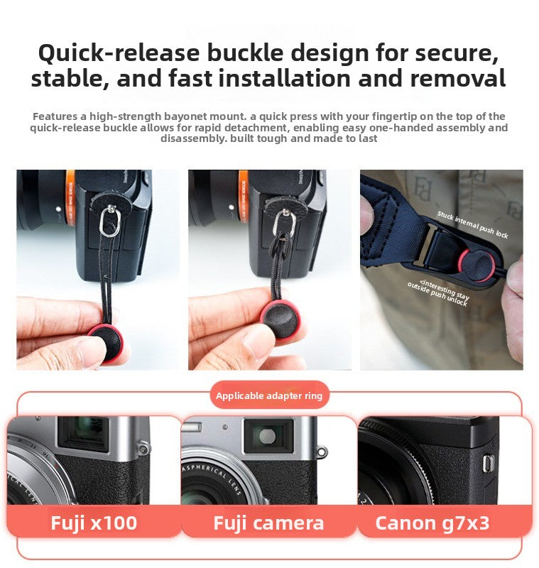 Camera Quick Release Strap for Canon Sony Fuji XM5 R10 Z30 Convenient Quick Release Shoulder Strap Compatible with pd  Digital camera accessories