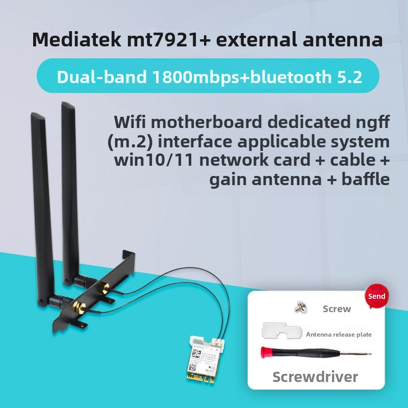 Wifi card for MT7922/MT7925/MT7902 WiFi6 WiFi6E MediaTek AW-XB604NF MT7921K MT7927 MT7922A22M MT7902 MT7925B22M RZ616 RZ608 RZ717 RZ608 0C011-00300100 0R5DHJ Wireless network interface card Bluetooth 5.4 Laptop Desktop AMD