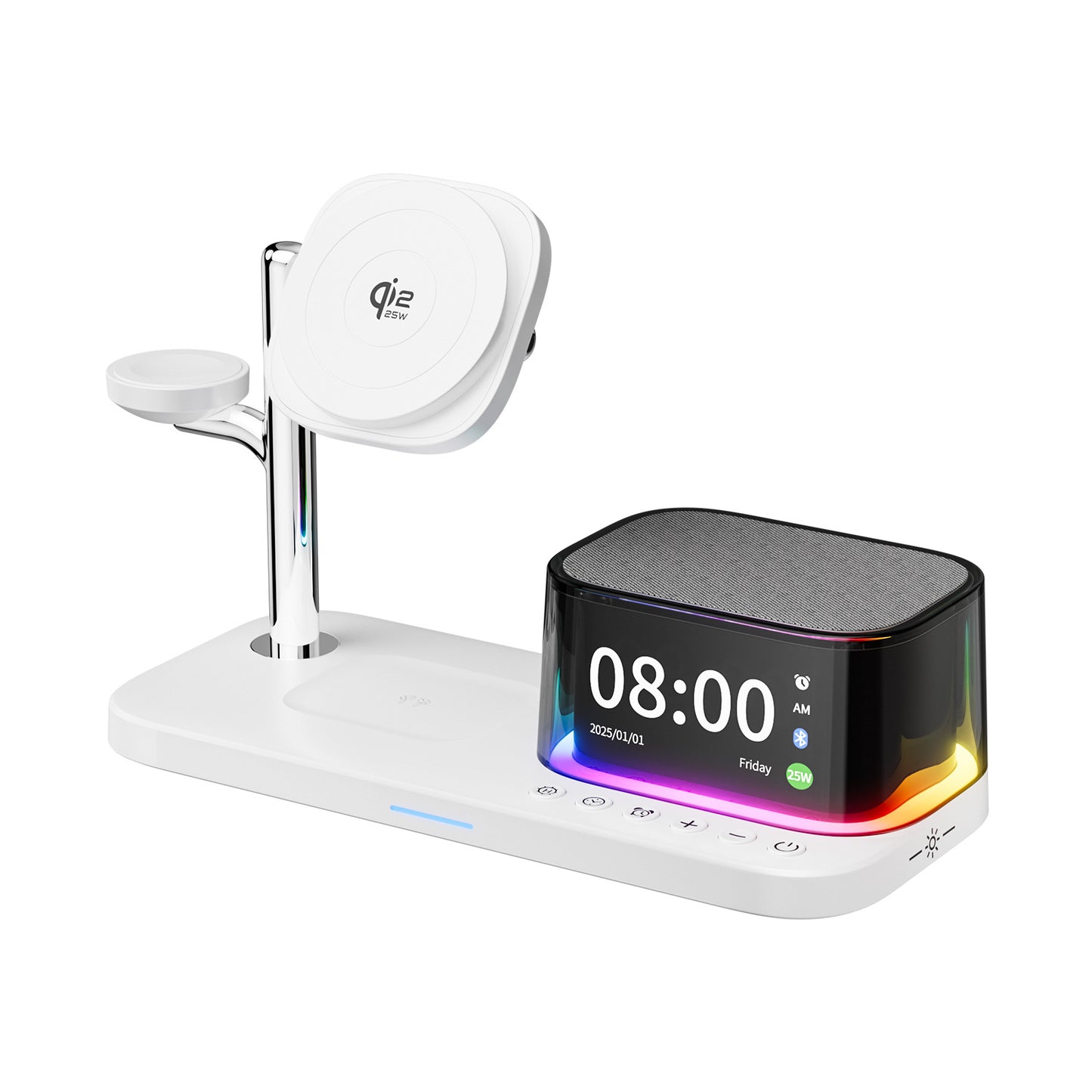 Qi2.2 Magnetic 3-in-1 wireless charger 25W is suitable for Apple mobile phone Bluetooth audio multi-function wireless charging