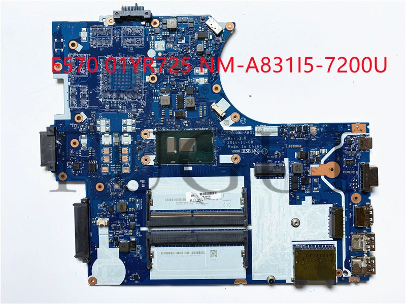 (Shipping fee not include)Lenovo/ lenovo motherboard system board E570 NM-A831 i5-7200U  i3-7100U I7-7500