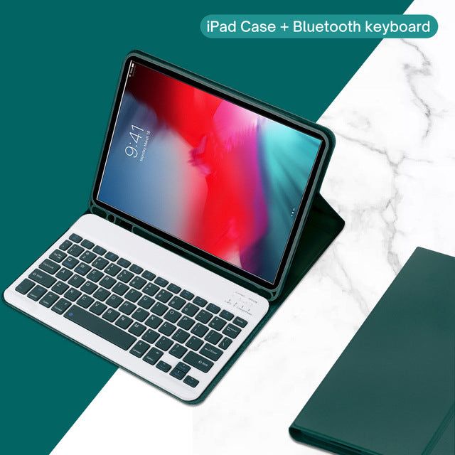 Applicable iPad10 Bluetooth keyboard case pro11 magnetic case 9th generation Air4 soft leather case Air11 pen slot 5protective Accessories