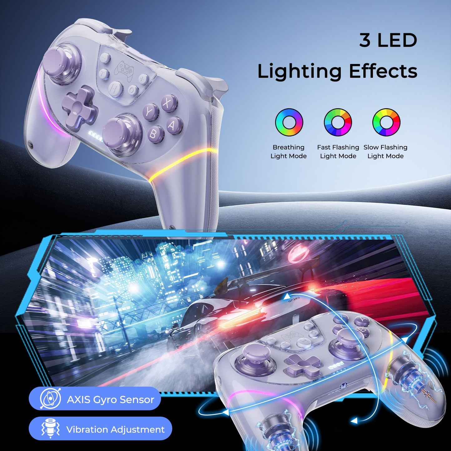 Switch Wireless Handle PC Bluetooth Universal Gamepad Double Sided Case Double Hall RBG Light Compatible Tram