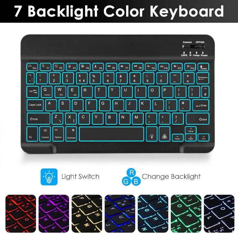 Suitable for Samsung A9plus 11-inch backlit Bluetooth keyboard X210 protective case X216X218 bracket leather case A9 + protective Accessories