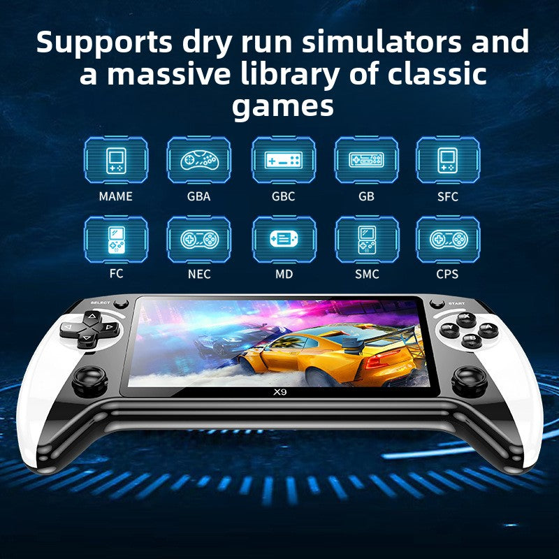 5.5" inch x9 IPS HD PSP lINUX 2000mAh type C rechargable games Handheld Game Player console supporting wireless gamepad connected