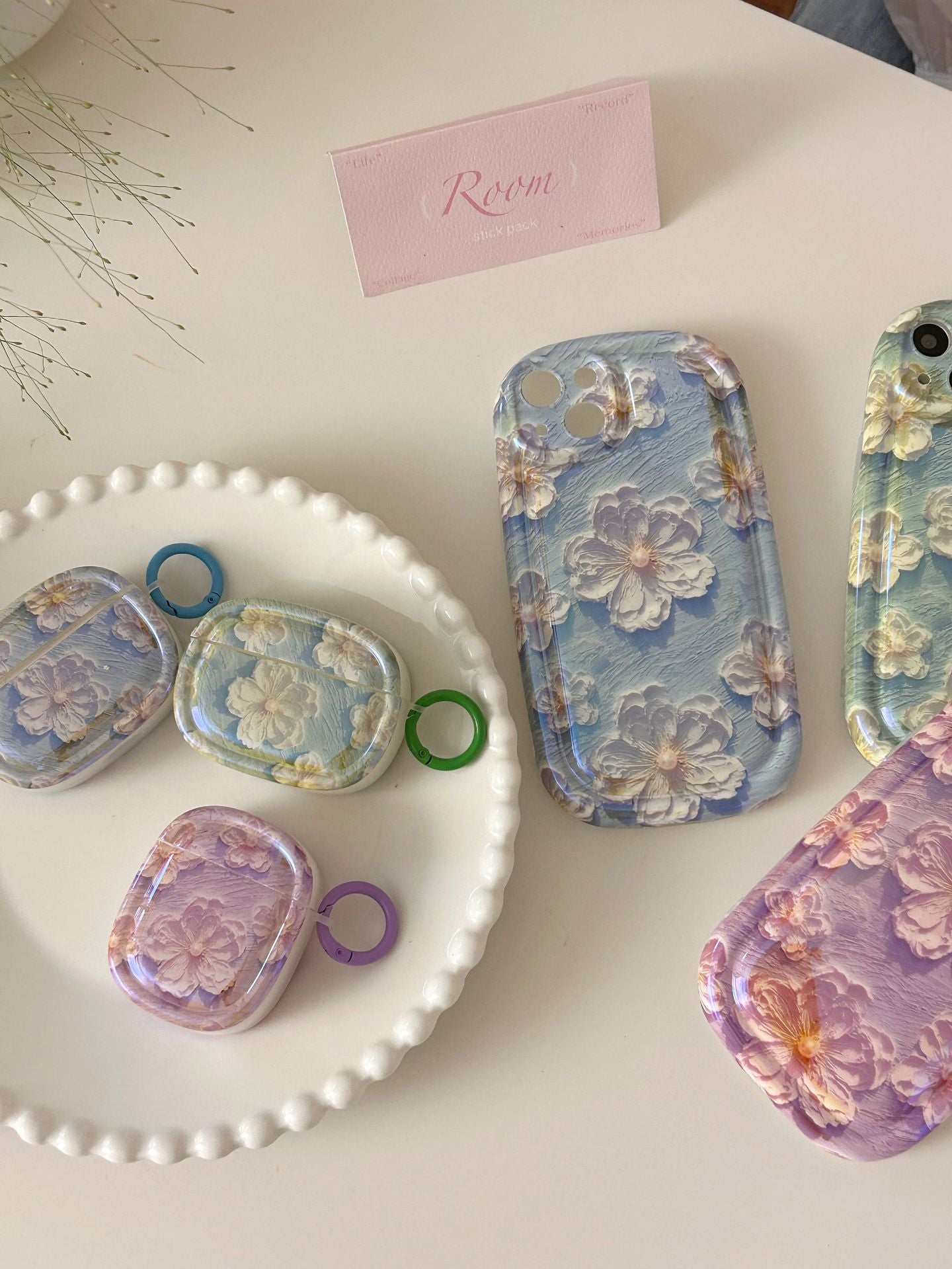 Accessories (Shipping fee not included) Oil painting wind airpodspro2 protective case second generation gradual change flower airpod3 third generation wireless earphone case