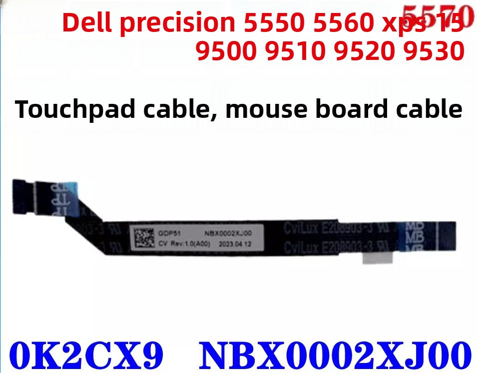 Dell XPS 15 9500 9510 Precision 5550 5560 Touchpad Mouse trackPad TP Bracket Cable 0MNJ4W  A19851 07C6RC 0K2CX9 A19BEF