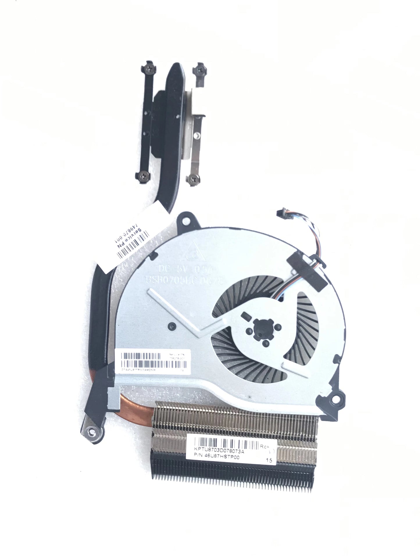 For HP 15-F 749670-001 46U87HSTTP00  Heatsink  Cooling Copper Tube  Fan HP 736278-001 fan