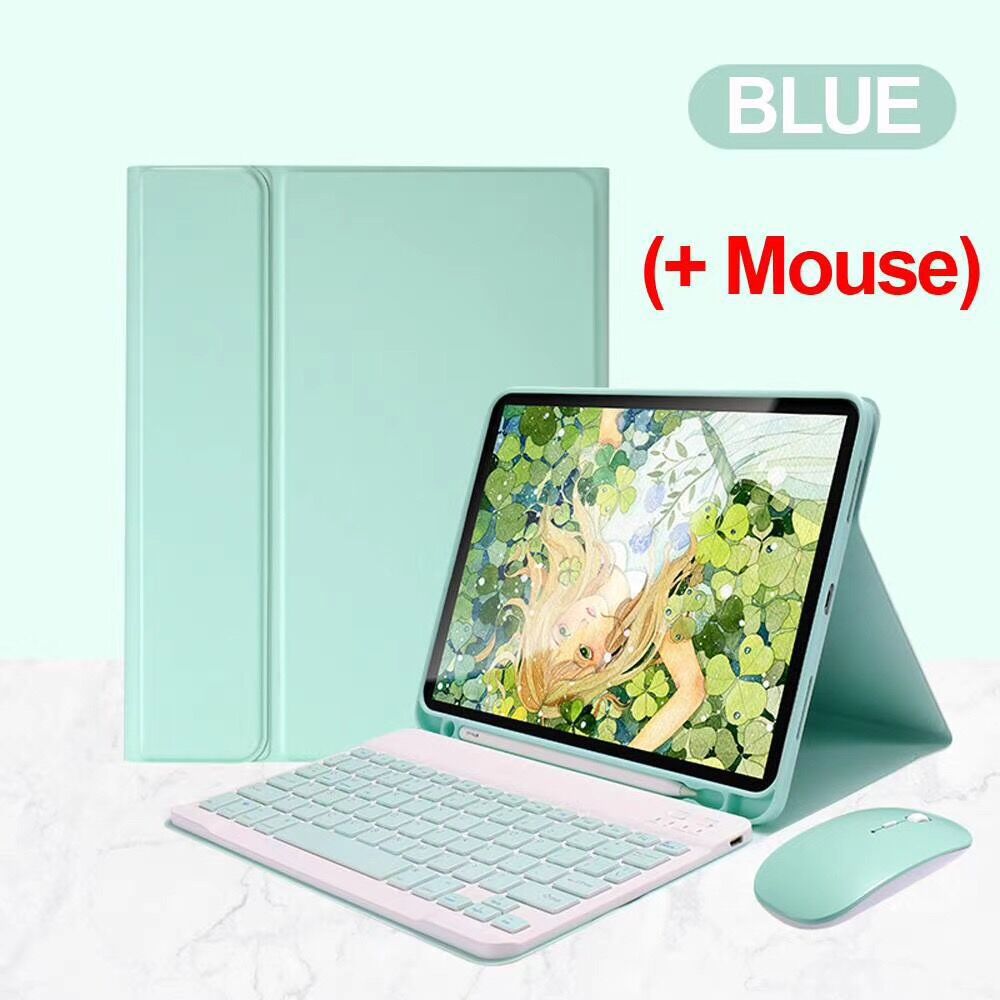 For iPad10 Bluetooth Keyboard Pro11 Case air4 Mouse 10.2 Tablet iPad789 Pen Slot Leather Case protective Accessories