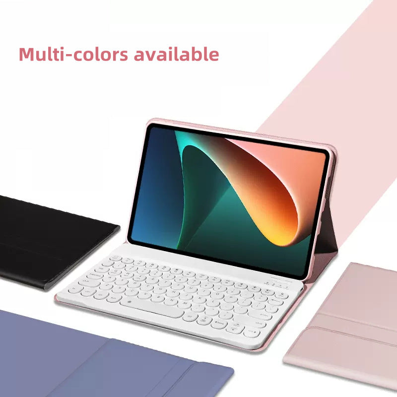 Applicable to 11-inch Xiaomi 5Pro Bluetooth keyboard case Xiaomi 6 tablet 2023 round hat keyboard leather case mouse protective Accessories