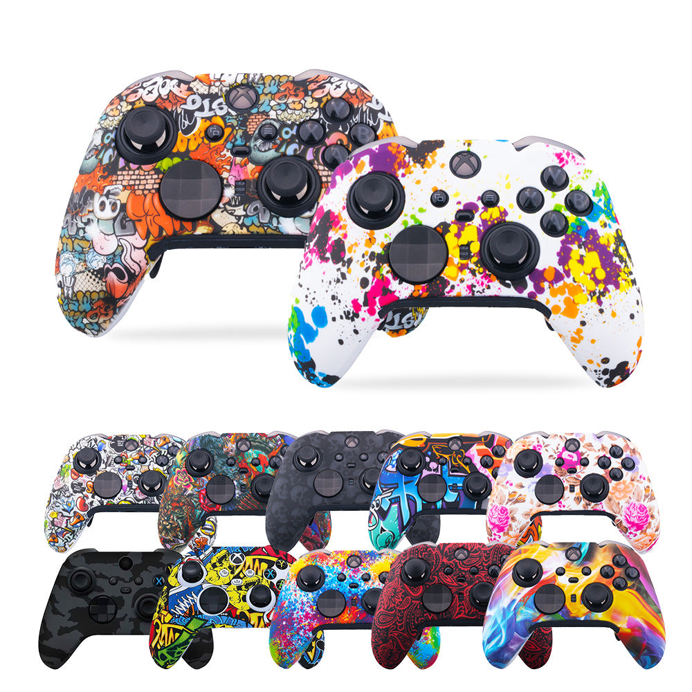 Water transfer camouflage silicone cover for XBOXONE Series X/S gamepad case