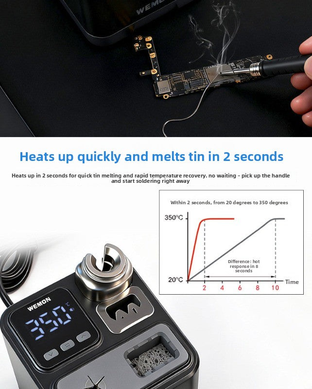 C210 welding table, mobile phone repair tools heat up 2 seconds automatic sleep electric soldering iron handle  high-power welding Soldering Iron Tip Reviving Paste repair tools