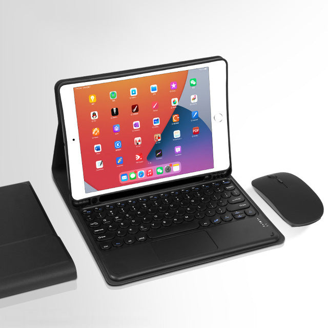 Suitable for Pro11 Bluetooth keyboard iPad10 pen slot 10.2 leather case Air5 magnetic silicone protective case 9.7 mouse protective Accessories