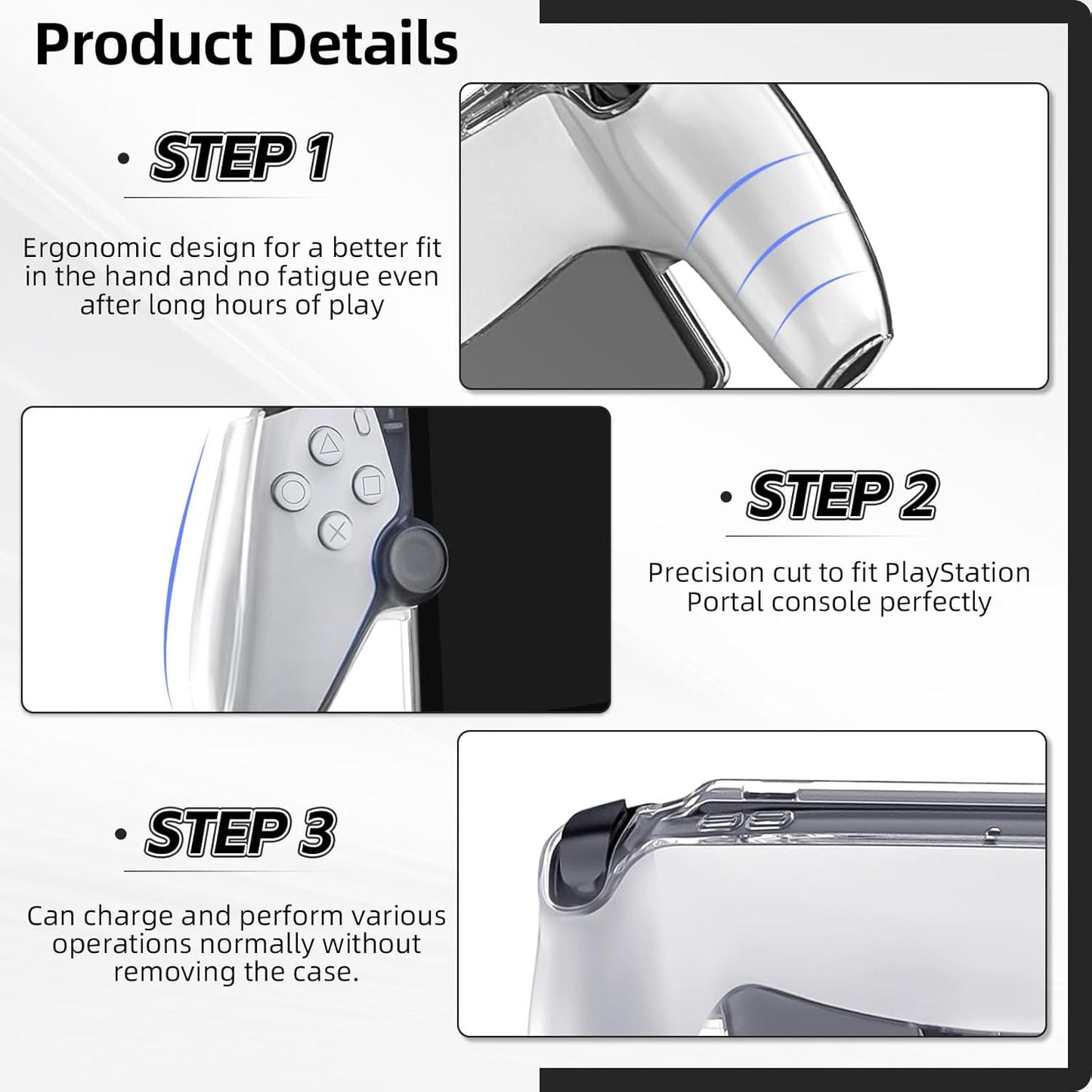 For PlayStation Portal Remote Play Crystal Case PS5 Streaming Handheld PC Case