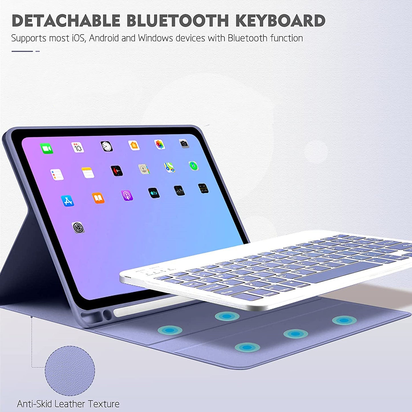 Applicable iPad10 Bluetooth keyboard case pro11 magnetic case 9th generation Air4 soft leather case Air11 pen slot 5protective Accessories