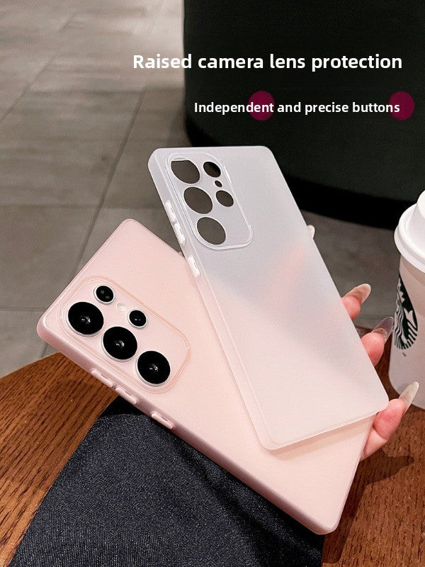 Soft yarn ice feeling for samsung s25ultra mobile phone case s24 + new matte s23 ultra-thin s22 protective case galaxy anti-drop plus lens all-inclusive edge women's soft case Phone accessories