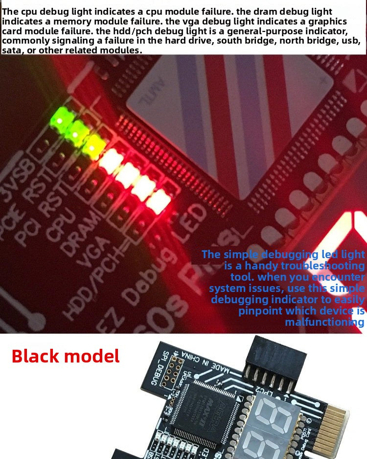 Motherboard diagnostic card Multipurpose debugging card Computer PCI E test card LPC DEBUG diagnostic card Automatic identification main board Laptop Mobile Phone Repair tools