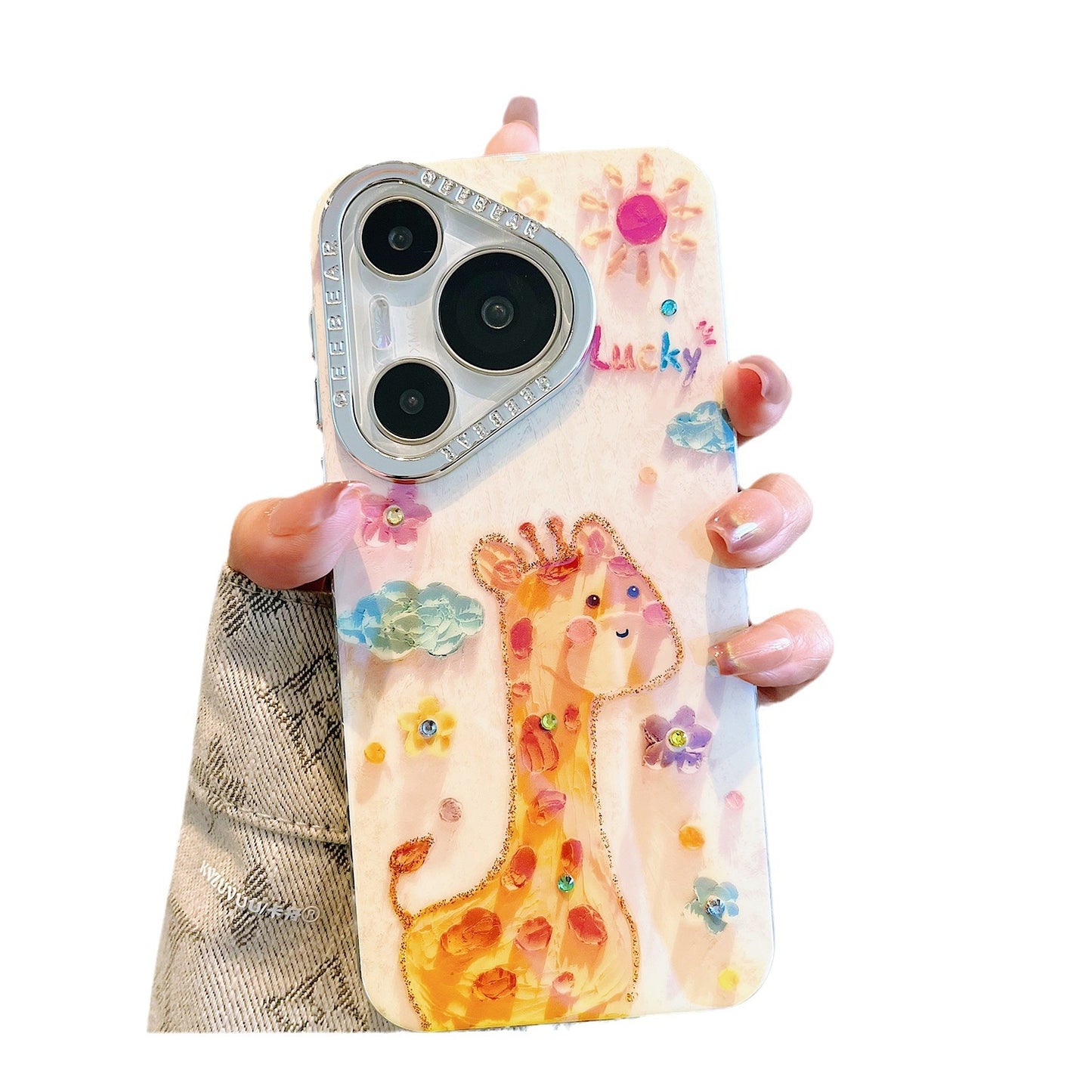 Accessories for Huawei pura70pro mobile phone case pura70 Dumbo giraffe p60pro cute cartoon p70p