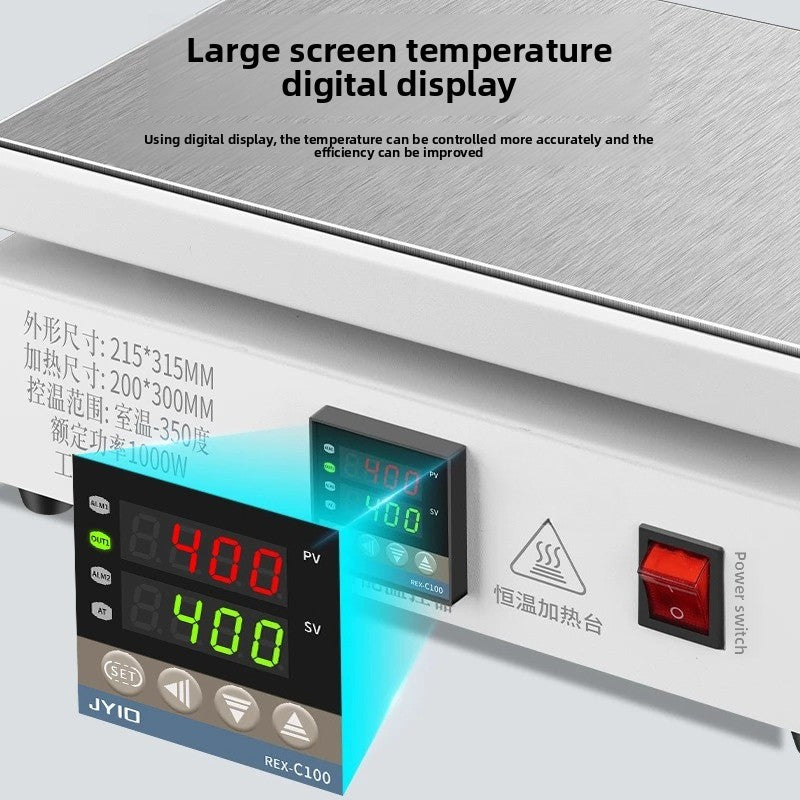 Digital display automatic preheating table heater platform mobile phone maintenance electric heating constant temperature plate led lamp bead dismantling and welding adjustable temperature Repair tools