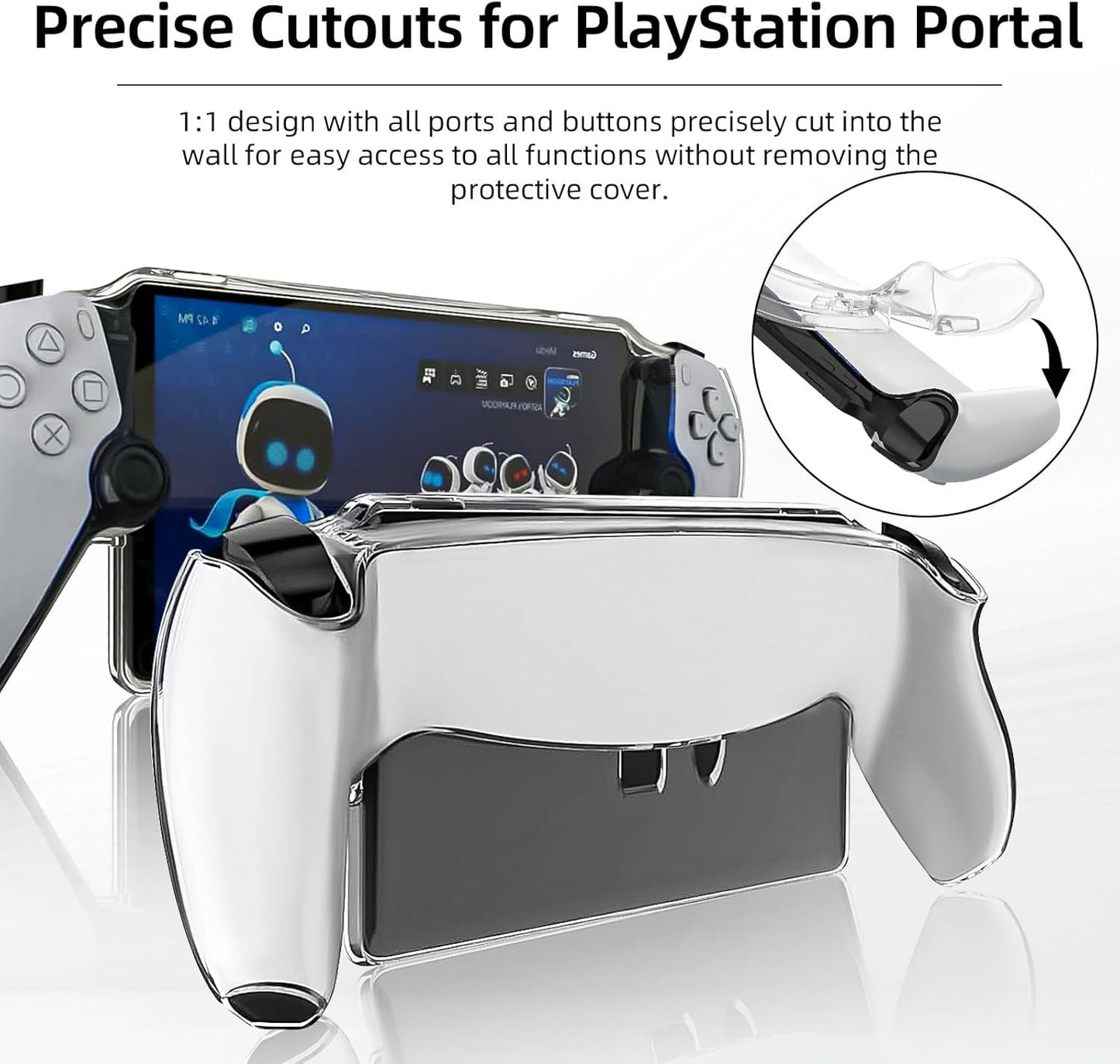 For PlayStation Portal Remote Play Crystal Case PS5 Streaming Handheld PC Case