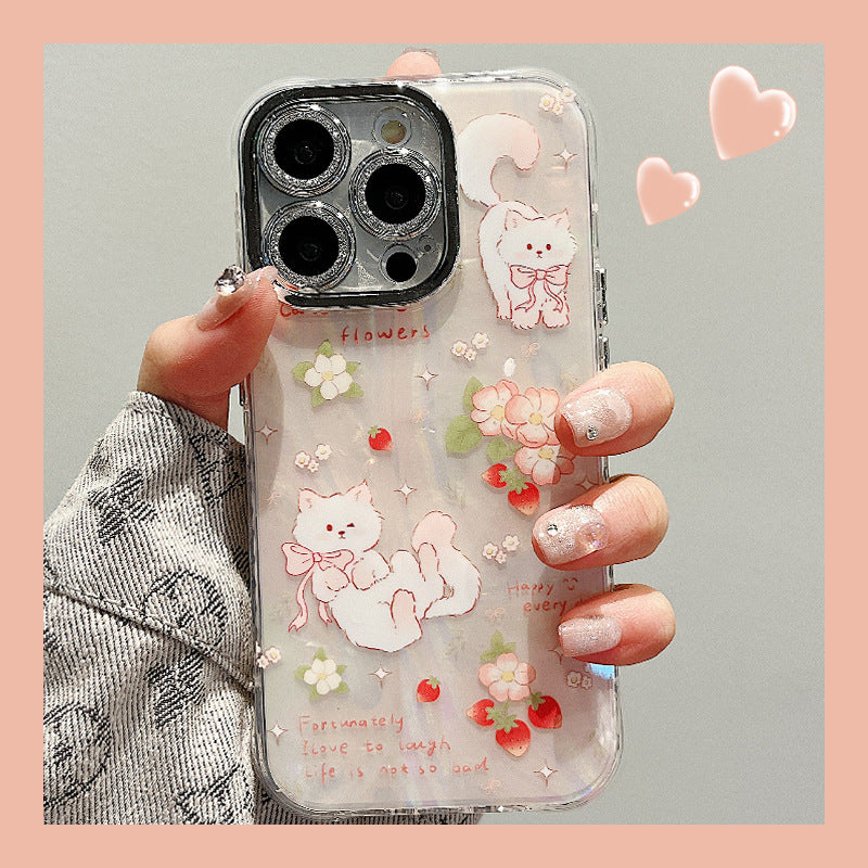 Accessories Superior sense shell flower rabbit cat bracelet iphone15pro max mobile phone case apple 13 new