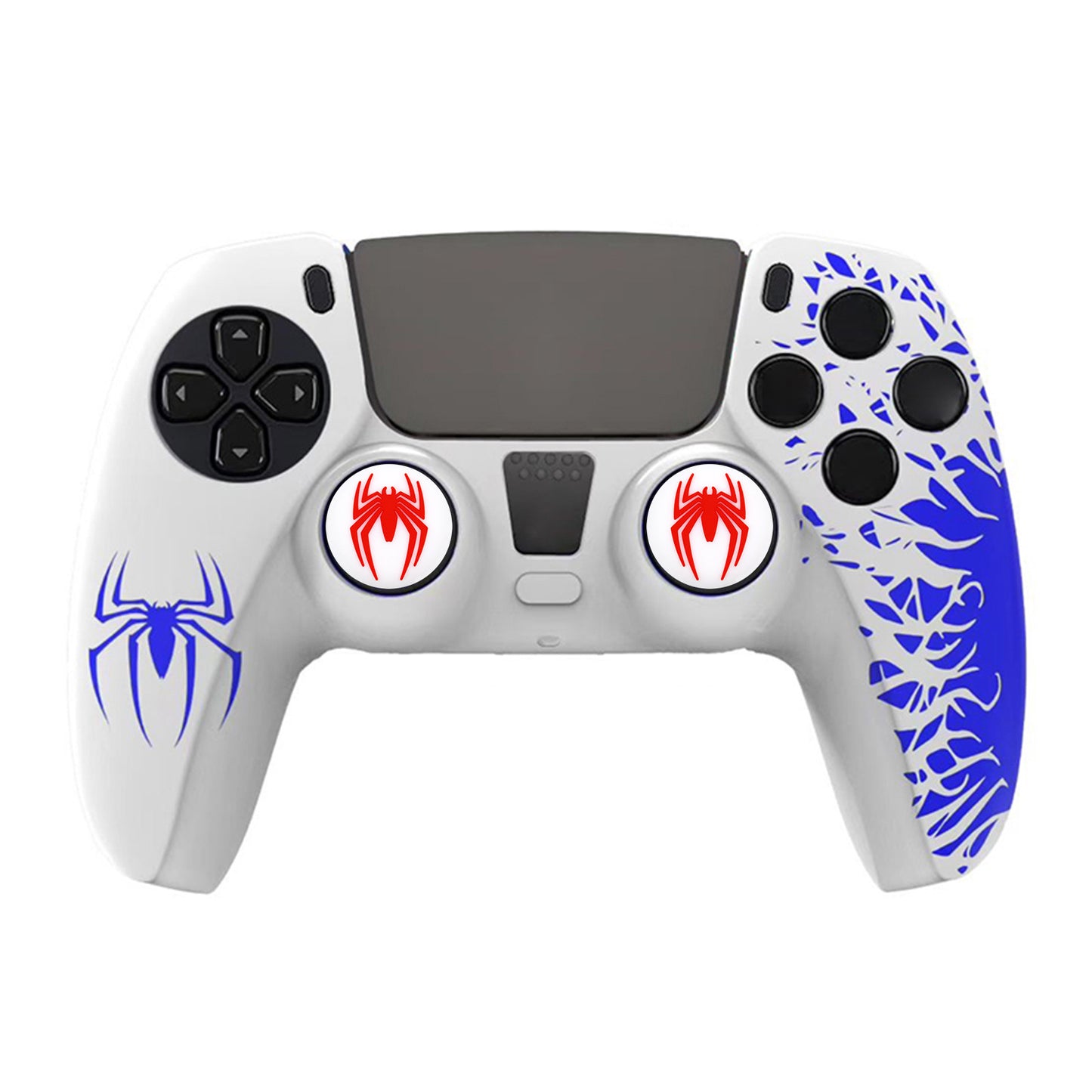 PS5 gamepad protective cover Halloween pattern element handle silicone cover non-slip and dust-proof, including 2 silicone caps