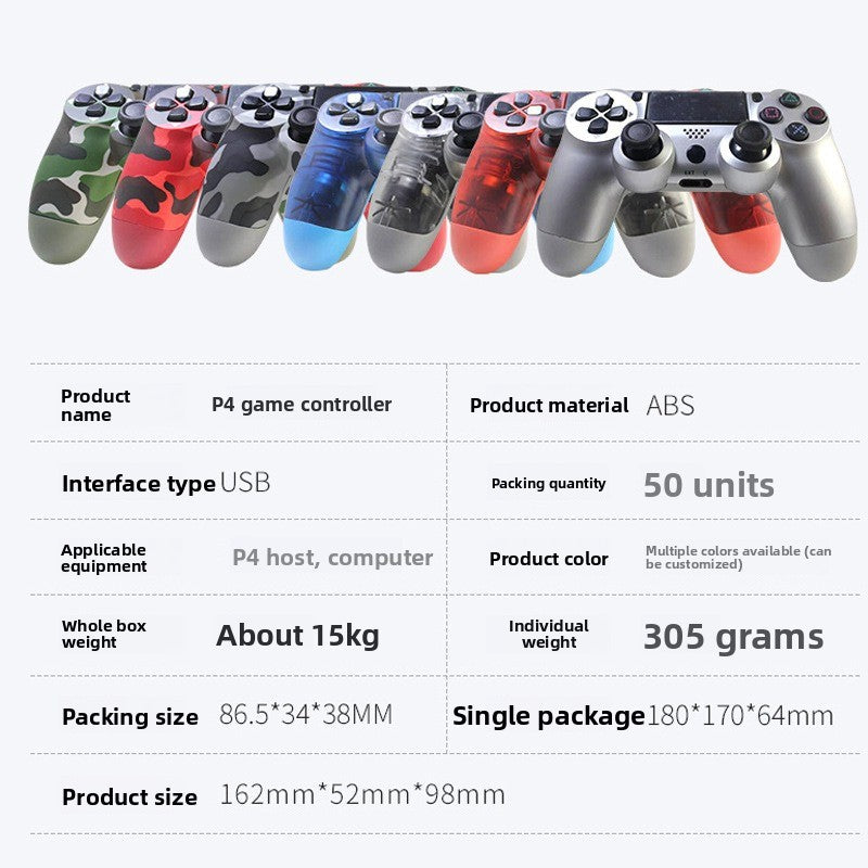 Dual-vibration wireless Bluetooth controller PS4 game controller wireless bluetooth gamepad P4 gamepad PC computer gamepad