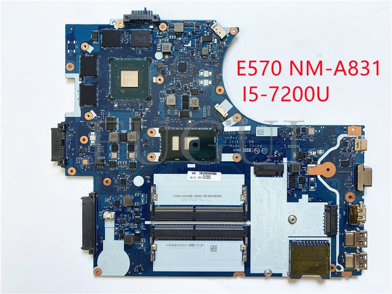 (Shipping fee not include)  motherboard system board E570 NM-A831 i3-7100U I7-7500 I5-7200U SR2ZU