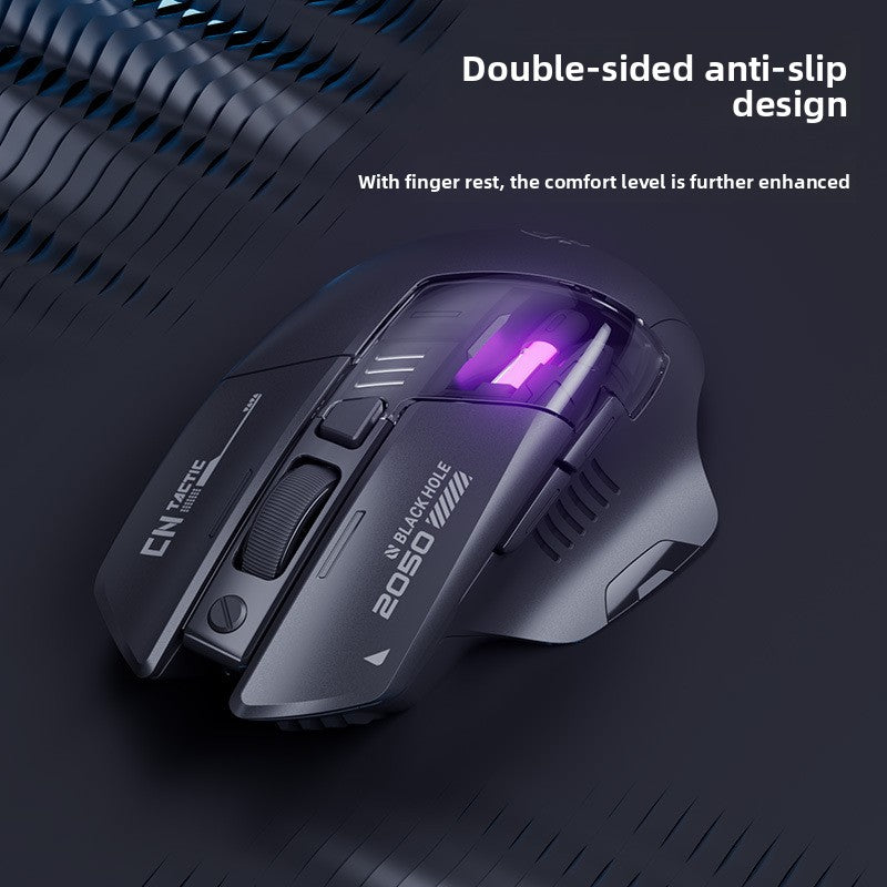 A9 Exploration Edition Bluetooth Wireless Mouse Silent Rechargeable Three-mode Office Game Glow