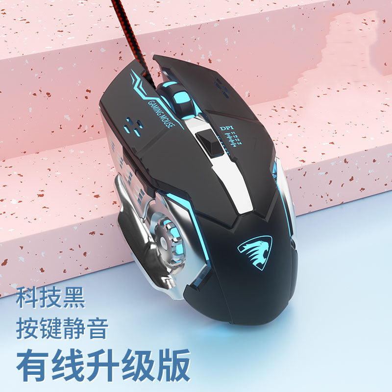 (Shipping fee not included) Cross-border mechanical tea shaft feel keyboard mouse earphone set laptop wired keyboard mouse e-sports game