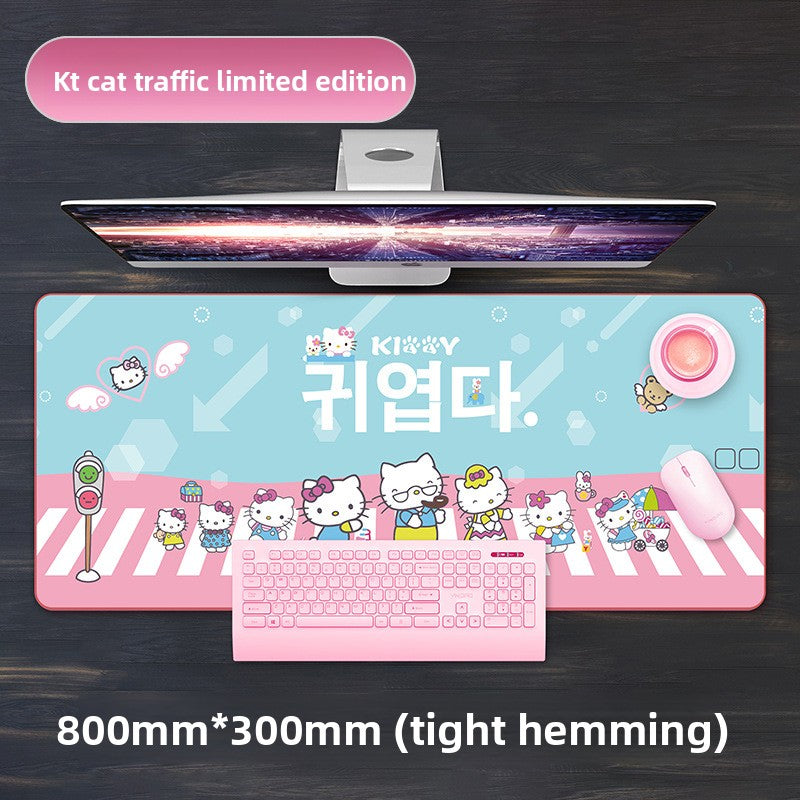 Mouse pad Large enlarged rubber table pad Mouse ++ non-slip keyboard pad Cartoon game desk pad Computer accessories