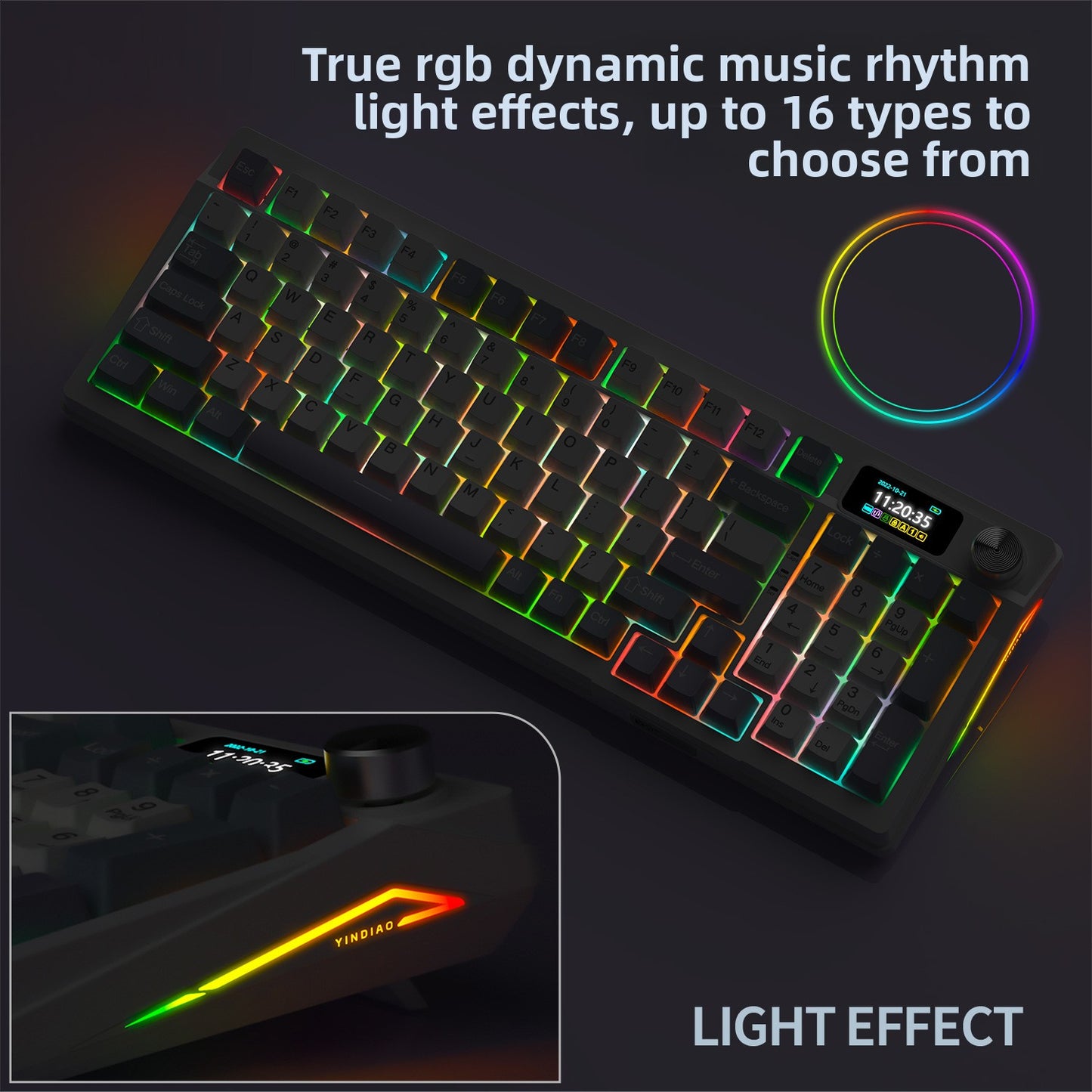 Y95 bluetooth three-mode mechanical keyboard customized wireless 98 with RGB wired gaming gasket computer peripherals